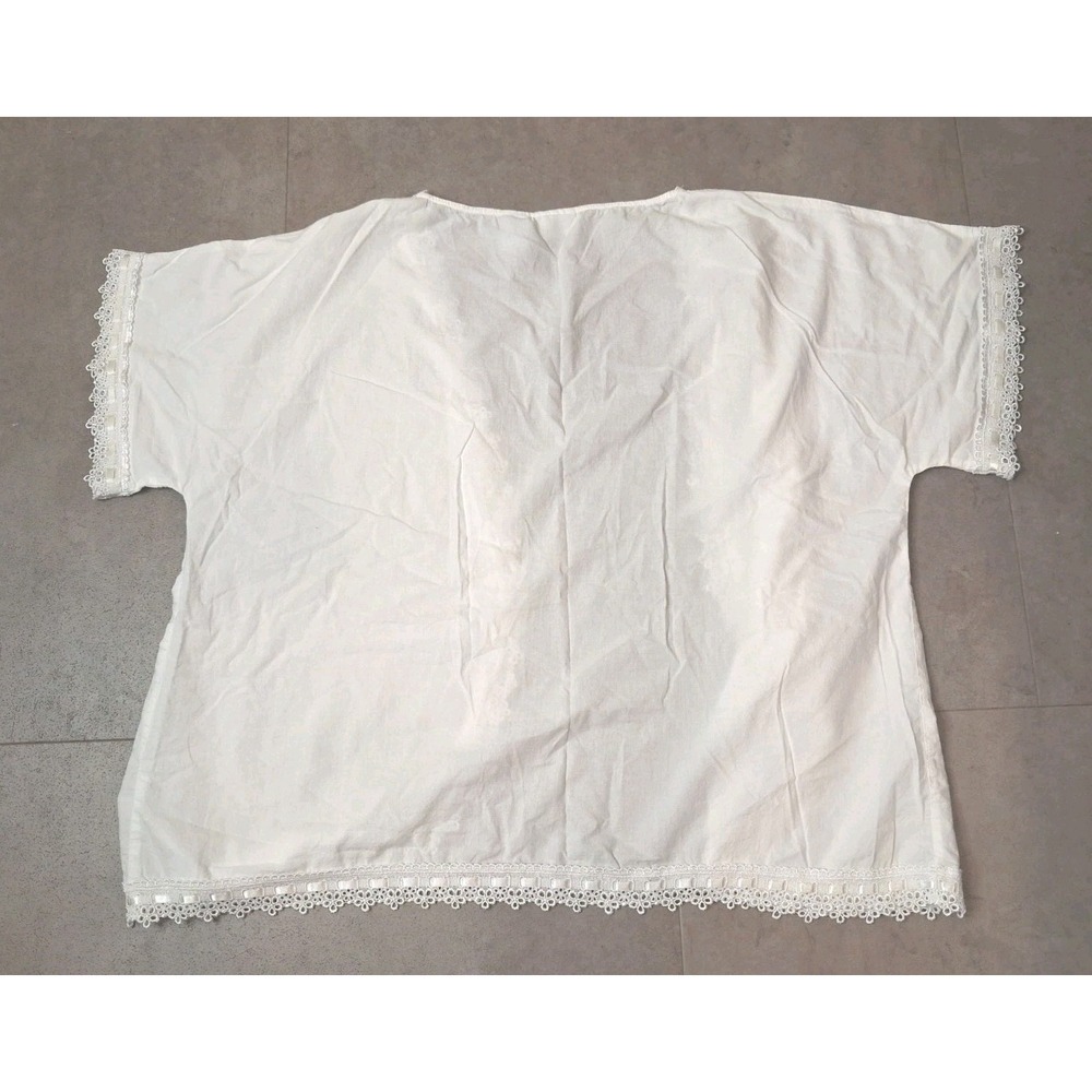 Parisian Lace Short Kimono Large Cotton Festival Lightweight Cover Up Girly - Picture 5 of 9